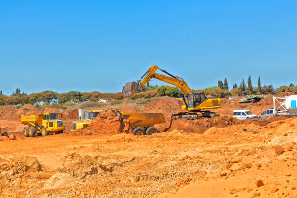 Construction of a residential area in Israel. Construction of a residential area in Israel.